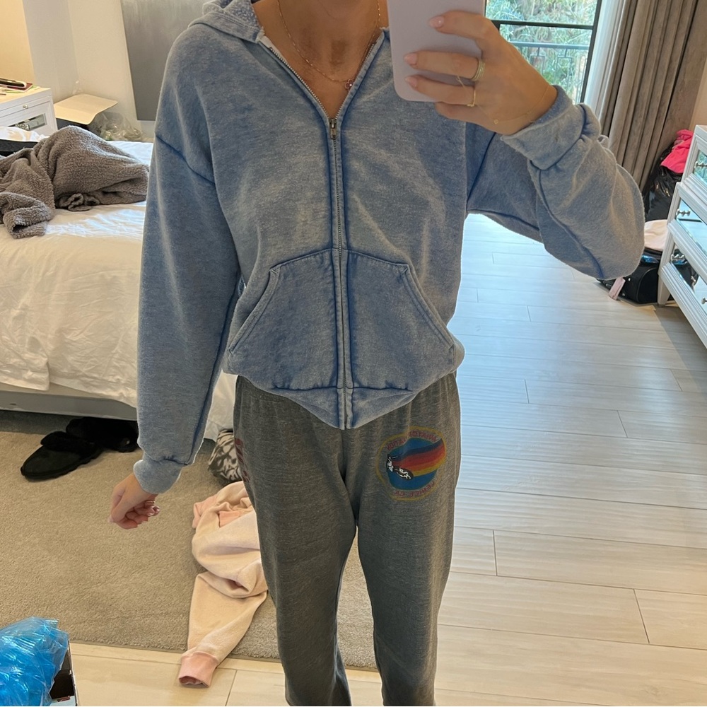 Jet by John Eshaya blue zip up sweater. Size small - Picture 5 of 5